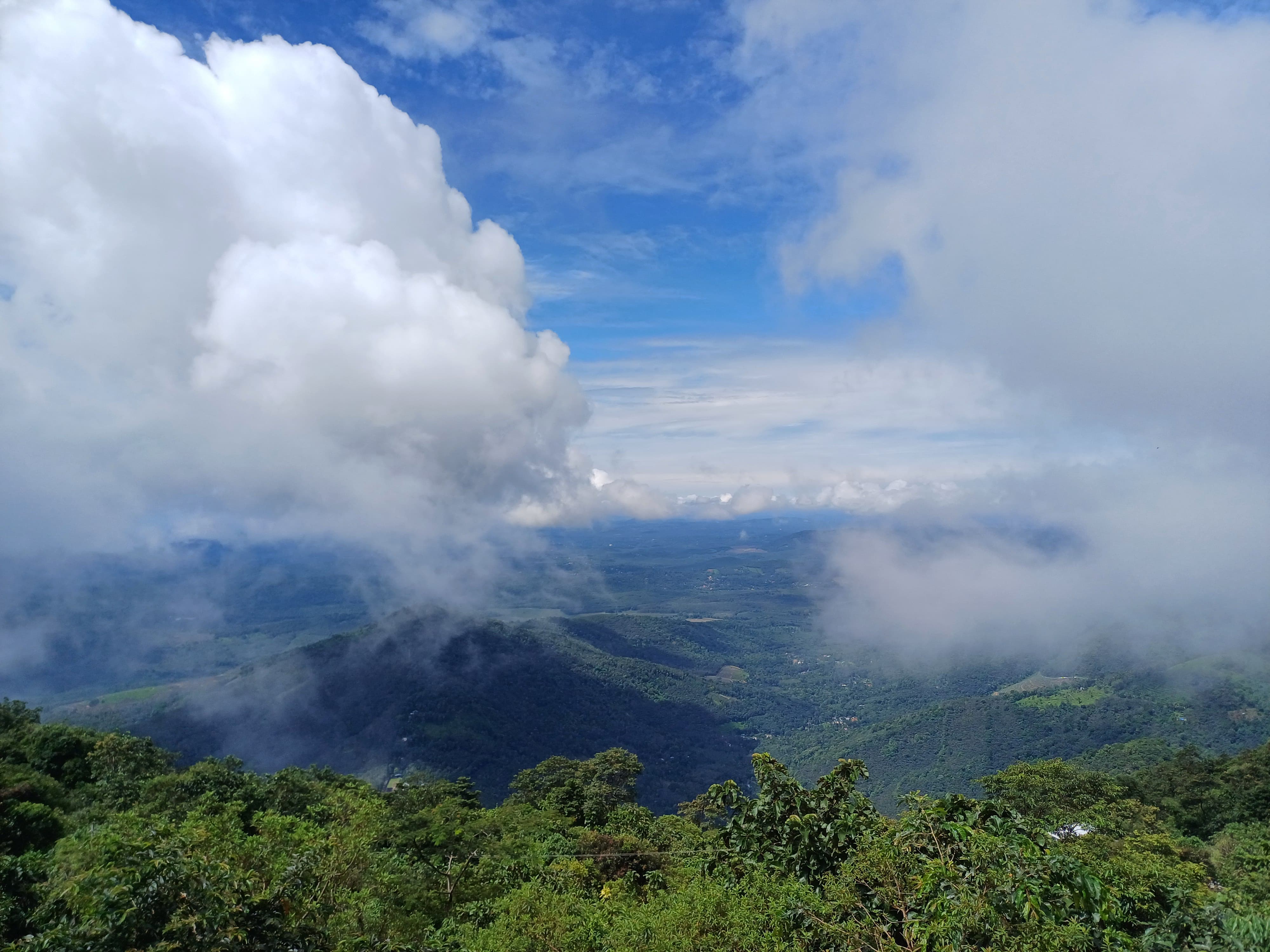 View of clouds from the balcony